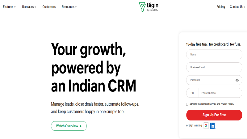 Bigin By Zoho Screenshot