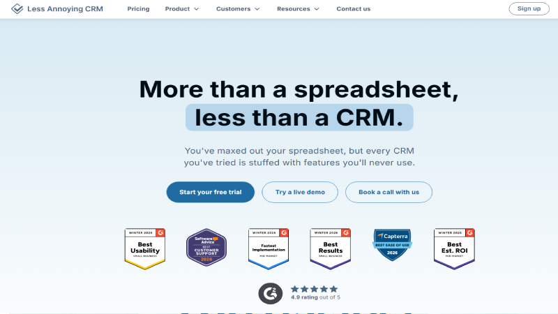 Less Annoying CRM Screenshots
