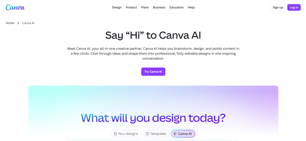 Canva AI Screenshot 