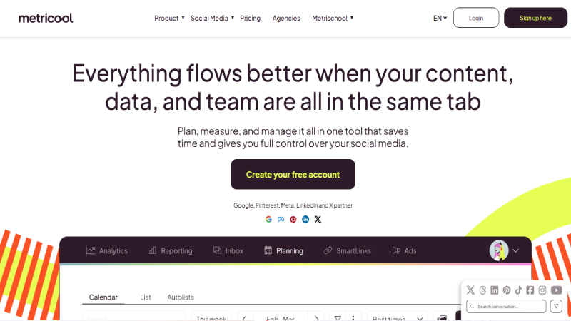Metricool Screennshot