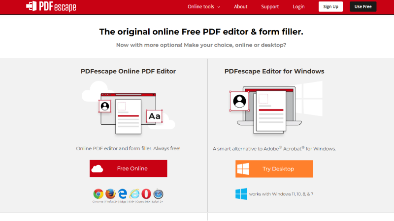 PDFescape Screenshot