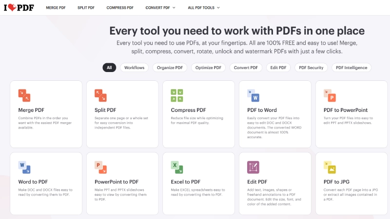  iLovePDF Screenshot